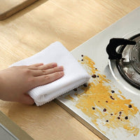 Highly Absorbent Microfibre Cloth Pack of 5, White Dish Cloths for Kitchen, Reusable Microfiber for Dishes and Cookware Drying