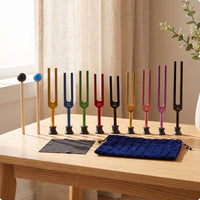 9 Pieces Tuning Fork Set Relaxation Sound Heal  Instruments Spiritual Center Instrument for Practitioners