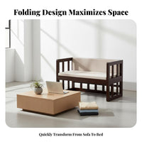 Foldable Design transformable Chair Bed two-in-singleUse Folding Cot Adjustable rearrest Reclining Lounger Space-Saving for Office Workers, Homeowners, Nap Time, Small Spaces, Guest Room, Camping