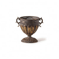 Urn Planter with Handles Bronze Urn with Handles Ribbed for Gardens