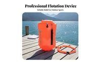 Transparent Pocket Rectangular Swim Buoy Orange Two-Compartment-Chamber Buoy High Visibility Tow Buoy Dry Bag Bright Color