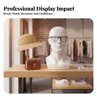 Hat Display Head Polished Finish Mannequin Head Stable Base for Boutique Owners
