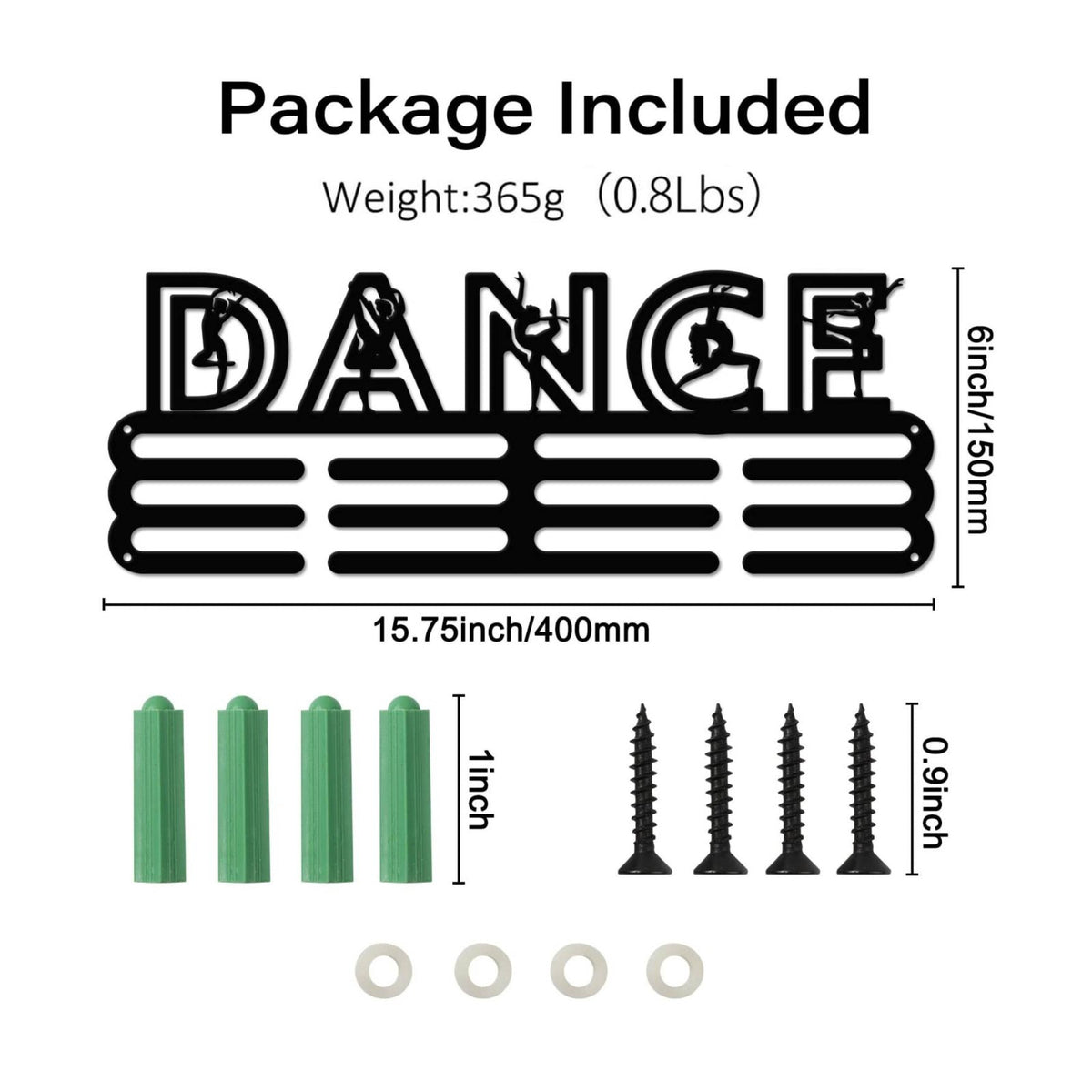 Medal Holder with Slots Cut Medal Hanger Rack Metal for Dancers, Athletes