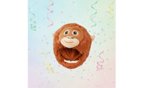 Photo Prop Monkey Head Hat PP Cotton Filled Soft Monkey Mask Cartoon Orangutan Head Cover for Party, Performance
