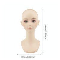 Mannequin Head with Shoulders Matte Manikin Head with Shoulders Life-Size Hairpiece Display Bust for Cosplay