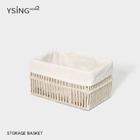 Cotton Rope Woven Desk Storage Box with Lid