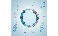 Double Row Chime Tambourine Crisp Sound 10 Inch Tambourine Frame Tunable Hand Percussion Drum for, Live Performance, Classroom