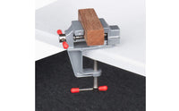 Vise with Clamp-on Bases Mini Desk Vise Compact Tool for Home Craftspeople, Hobbyists, Home Workshop, Crafting, Model Making