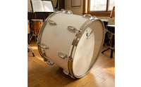 Silver Hardware White Marching Drum Drumsticks Included Metal Marching Drum