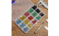 RC Body Pin Organizer R-Shaped RC Car Clip Organizer Clear with Dividers for Workbench, Garage Storage