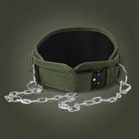 Padded Weightlifting Belt with Chain Quick-Release Weighted Belt with Chain Contoured Heavy-Duty for Bodybuilders