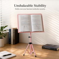 Portable Adjustable Book Stand for Study and Reading, Ergonomic Desktop Document Holder for Students