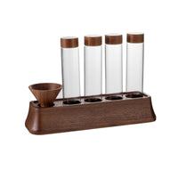 Coffee Bean Storage Rack with Glass Tubes Space-Saving Coffee Bean Storage Rack Sealed Countertop Shelf for Kitchen Counter
