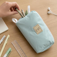 Mint Green Large Capacity Pencil Case for Middle and High School Students, Multi-functional Stationery Organizer with Multiple Compartments