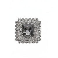 High-End Square Crystal Button Wide Application Rhinestone Shank Button Long-Lasting Rhinestone Buttons for Fashion Designers, DIY Crafters, Coat, Suit, Cardigan