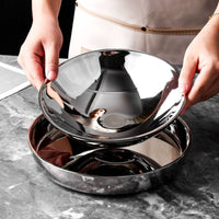 7 Pieces Globe Dinnerware Set Contemporary Stainless Steel Tableware Minimalist for Dining Room