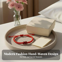 Handmade Concentric Knot Bracelet Good Luck Charm Red String Knot Bracelet