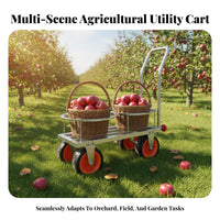 Multi-Purpose 2-Wheel hand cart durableDuty Hand cart Sturdy Construction Utility Cart Large casters for Warehouse Workers, Delivery Personnel, Farm, Garden, Restaurant, Garage