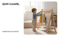 Toddler Clothing Stand child-appropriate Height children's Furniture for Kindergarten