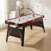 Printed Playing Surface Table Ice Hockey Game Overhead Scoring Frame Cabinet Ice Hockey Game Puck Goals Black Legs