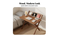 Solid Wood Folding Desk Sturdy Construction Folding Desk Easy Assembly Foldable Study Table for Students, Children, Bedroom