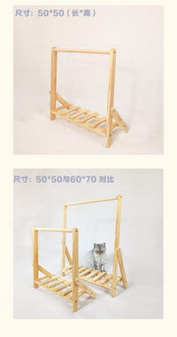 猫咪衣服狗狗衣服置物架二代挂衣架立式儿童落地宝宝衣架小狗衣架 组合B 50高*60长与衣撑大号1个2417406