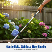 Weeding Rake, 8-Tine Detachable Hoe, Stainless Steel Multi-Purpose Garden Tool, Comfortable Grip