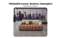 Straight-Line Guest Settee Light Luxury aesthetic Reception Sofa Modern Design Commercial Furnishing for Interior Designers, Office Managers, Waiting Room