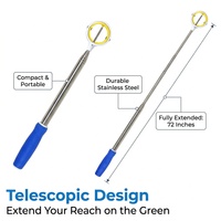 Golf Ball Retriever Telescopic, Stainless Steel Golf Ball Collector, Golf Ball Picker Upper to Avoid Bending, Golf Accessories for Golfers