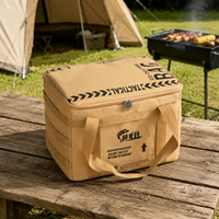 Camping Bag 42L, Waterproof Equipment Bag 600D Oxford, Camping Gear Organizer with Compartments and Handles, 48x33x27cm