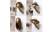 Mounted on Wall Mannequin Head Professional Wall Mount Mannequin Head Glossy Hat Display Stand for Retailers, Milliners, Retail Shops, Boutiques