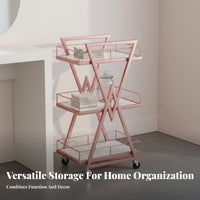 Mobile Beauty Cart Multifunctional Beauty Salon Storage Cart 360-Degree Rotating Casters Esthetician Trolley with Wheels for Barbershop