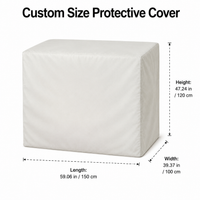White Lawn Mower Cover, Riding Lawn Mower Cover for Outdoor Storage, Zero Turn Mower Cover Waterproof Dustproof Oxford Cloth
