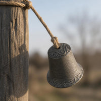 Large Antique Cast Iron Bell Ornament Wind Chime Doorbell Decoration