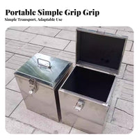 Stainless Steel Lockbox Sturdy Construction Gripd Security Box sturdyDuty Storage Container for DIY Hobbyists, Mechanics, Workshop, Home, Vehicle