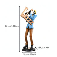 Musician Figurine Artistic Musician Statue with Artfully Shaped Sculpture for Jazz Fans, Living Room, Bookshelf