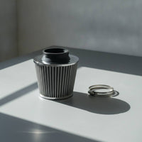 Universal Cone Head Air Filter Pleated Cone Head Filter Black Silver Tone for Diy Mechanics