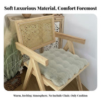 Soft and Comfortable Faux Chair Pad Provides Warmth Faux Chair Cushion Non-Shedding for Women, Bedroom, Gaming Setup, Kitchen