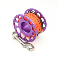 doubleDisc Diving Finger Spool Reel Perforated Finger Spool Reel Metal Snap Hook Outdoor Gear