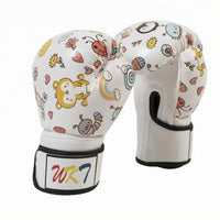 Kids Boxing Gloves Hook and Loop Closure Padded Boxing Gloves Sports Gear Logo Emblem Wrist Support