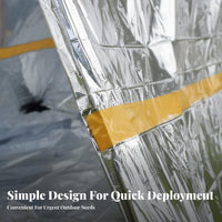 Heat Reflective Emergency Tent | Shelter Waterproof Thermal Tent Windproof for Campers, Survivalists, Camping, Hiking