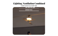 Quiet Operation USB Ceiling Fan with Light Silent Design Net Fan Lightweight for Students, Travelers, Dormitory, Nursery, Bedroom