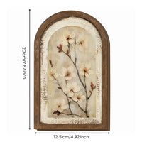 Arched Wooden Floral Sign Easy to Hang Rustic Floral Plaque for Living Room