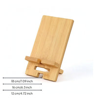 Wooden Phone Stand Handshands-off Desktop Phone Holder Wooden Stand with Ledge Minimalist Angled for Desk, Screen Calls