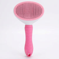 Cat Brush and Pet Hair Remover for Dog Grooming, Double-Sided Stainless Steel Dog Comb for Long Hair, Silicone Handle, Gentle on Skin Tool