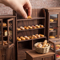 Miniature Dollhouse Bakery Food Display Set