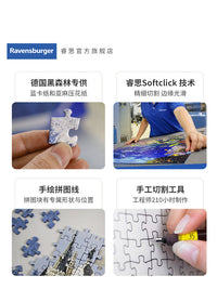 【睿思重力轨道球】冬天的新天鹅堡成人版拼图1500片收藏礼物