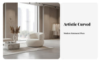 Light Luxury Aesthetic Curved Sectional Couch Creative Form Curved configurable Lounger Modern Minimalist design Reception Seating plushLike Comfort for Business Owners, Interior Designers, spa salon, Boutique, Lounge Area, Bedroom