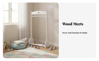 Korean design House-Shaped Clothes Rack unobstructedstanding children's Furniture child-safe Design Garment Stand Space-Saving for children, Toddlers, Parents, Playroom, Bedroom, Small Spaces, Entryway