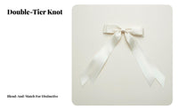 Lustrous Ribbon Knot Jaw Fastener Elegant Design Long Ribbon Knot Fastener Soft and Comfortable All-Matching Hues for Women
